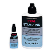 Premium Stamp Pad & Self-Inker Ink, 2 oz Bottle 
 Black,Blue,Red,Green,Purple,Brown,Hot Pink <b> Specify Color