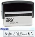 Printer 25 - P25 Self-Inking CUSTOM Stamp. Ink pad provides thousands of impressions! Easy to re-ink. Add your signature, logo or any drawing with text. Simple and dependable! Impression area 5/8"x3". COSCO 2000 plus.
