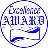 EXCELLENCE AWARD Stock Stamp 1/2"