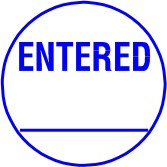 050-004 - ENTERED Stock Stamp 1/2"