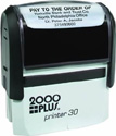 Printer 30 - P30 Self-Inking CUSTOM Stamp. Ink pad provides thousands of impressions! Easy to re-ink. Add your signature, logo or any drawing with text. Simple and dependable! Impression area 3/4"x1-7/8". COSCO 2000 plus.