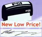 PSI-1479  PSI Self-Inkers require no pad. Lasts 3-5 times longer than others. Oil base ink. Smooth and quiet operation. Available in 5 ink colors.  Ready in as little as 2 hours! Area: 9/16"x3-1/8".