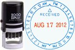 PR40-Time/Dater - Self-Inking 12hr Time Dater. Your custom information added.